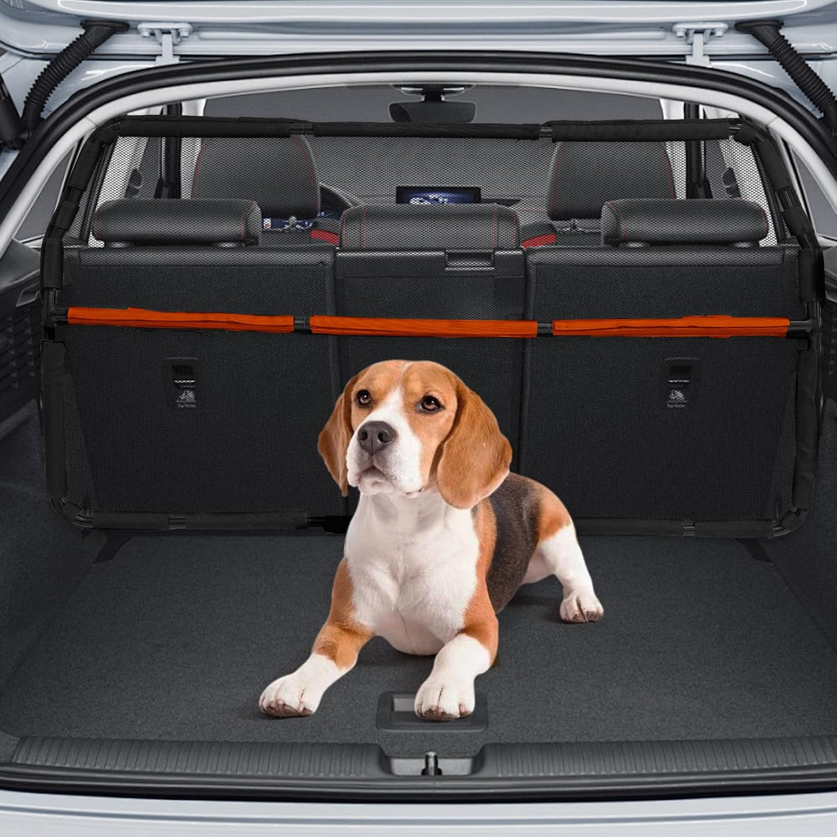 Dog Car Barrier for Back Seat & Trunk - 46" Wide for Compact SUV and Cars