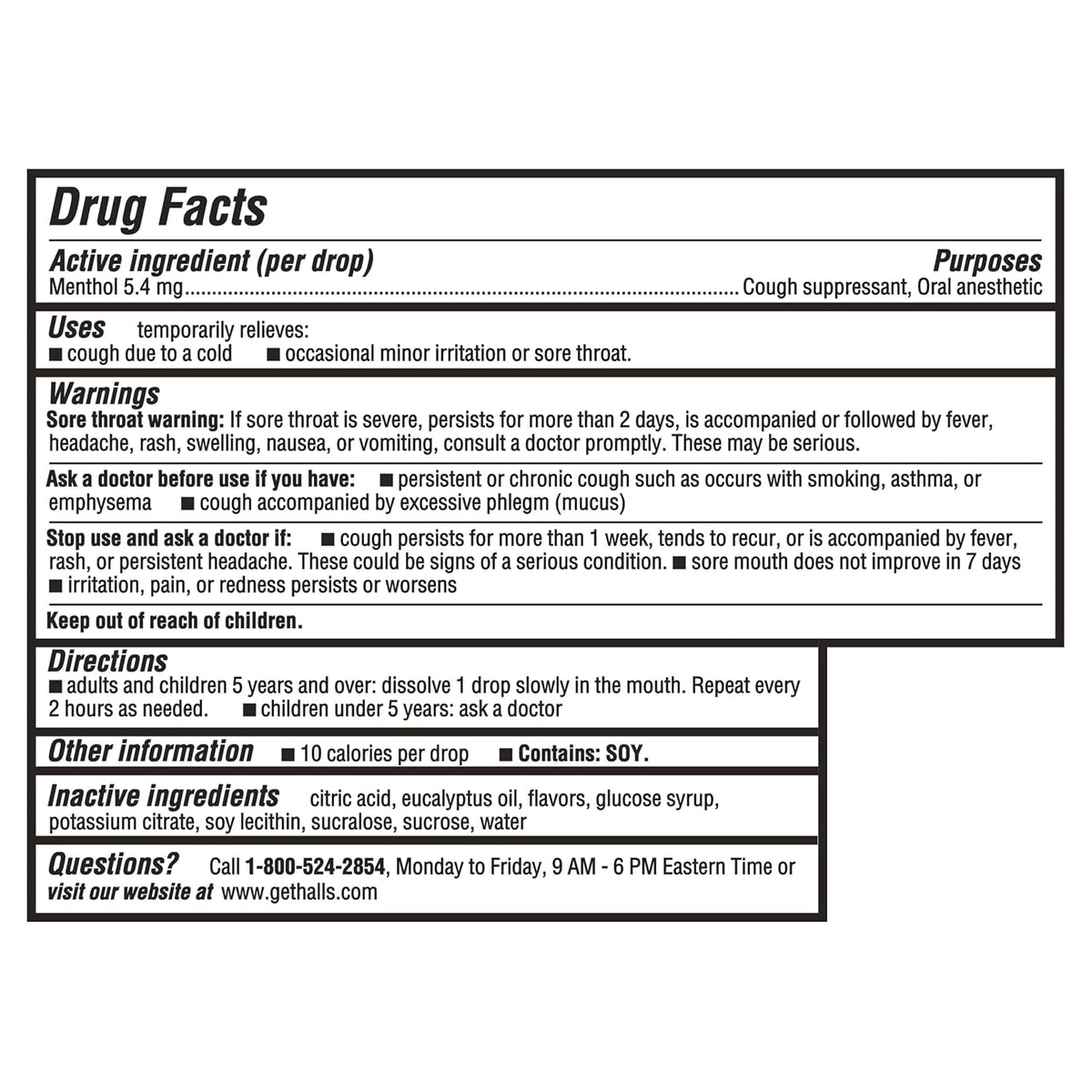 Halls Cough & Throat Relief Mentho-Lyptus Cough Drops, 360 ct | No Synthetic Dyes, 12 Bags of 30