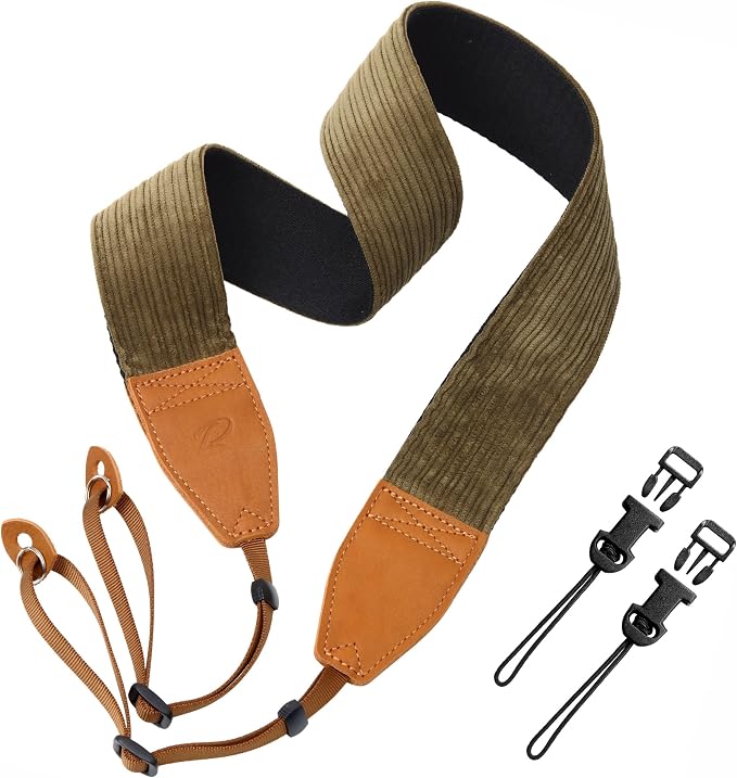 Padwa Lifestyle Olive Green Corduroy Camera Strap