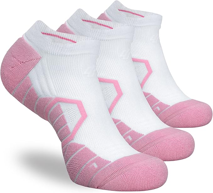 Hylaea Athletic Running Socks Cushion Padded Moisture Wicking Low Cut
