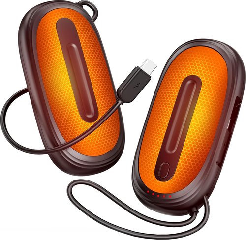 **AI Smart Hand Warmers - Rechargeable 2 Pack with Fast Heating & Long-Lasting Dual-Sided Heat | Perfect for Skiing & Camping**