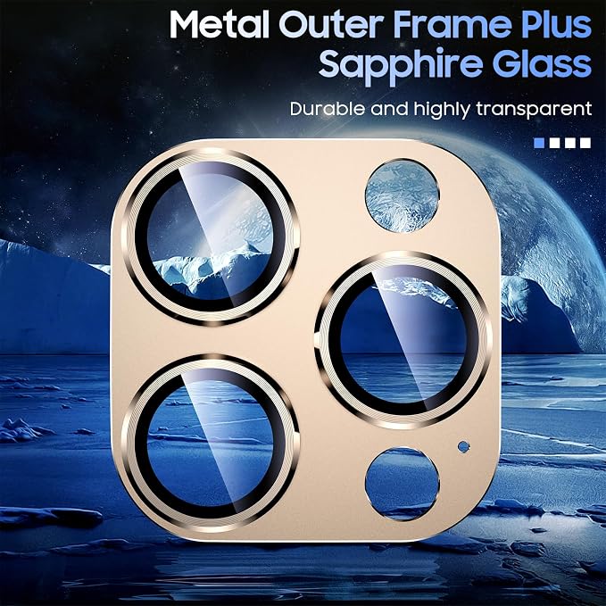 Uyiton Compatible with iPhone 15 Pro/iPhone 15 Pro Max Camera Lens Protector