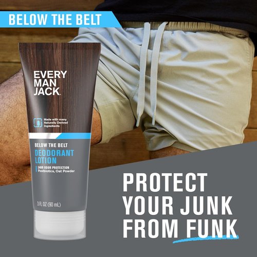 Every Man Jack Ball Deodorant Lotion - Aluminum-Free Odor & Wetness Protection - Unscented - 3 Fl Oz