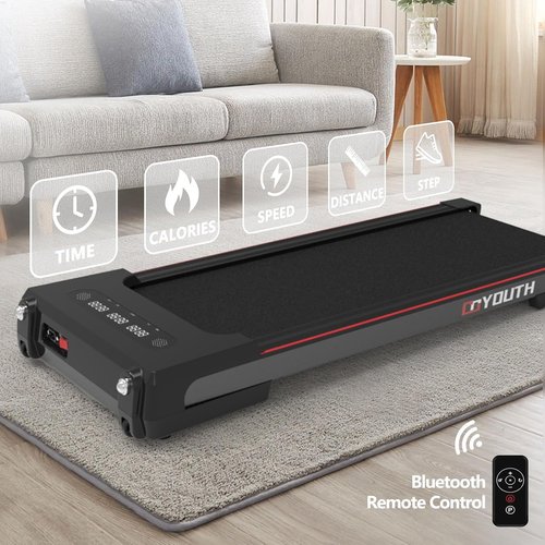 GOYOUTH Electric Treadmill - 2 in 1 Under Desk Walking & Jogging Machine with Remote Control & LED Display