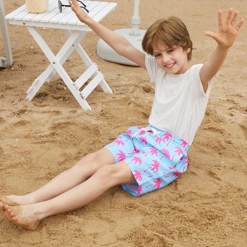 Cozople Boys Swim Trunks - Quick Dry 2-in-1 Bathing Suit with Compression Liner | Sizes 7-20T