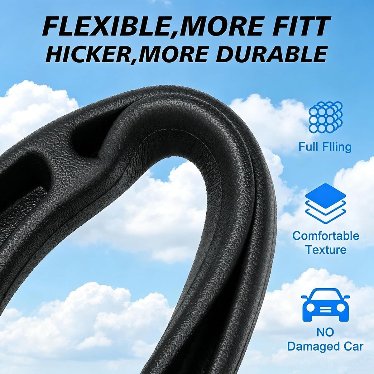 Car Seat Gap Filler Organizer, 2‑Pack Soft Foam Multifunctional