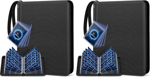 Mlikero Card Binder - 9 Pocket Trading Card Album with 720 Double-Sided Pockets | Ideal for MTG, TCG & Sports Cards (Pack of 2)