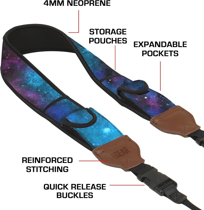 USA Gear TrueSHOT Camera Strap Neoprene Camera Straps