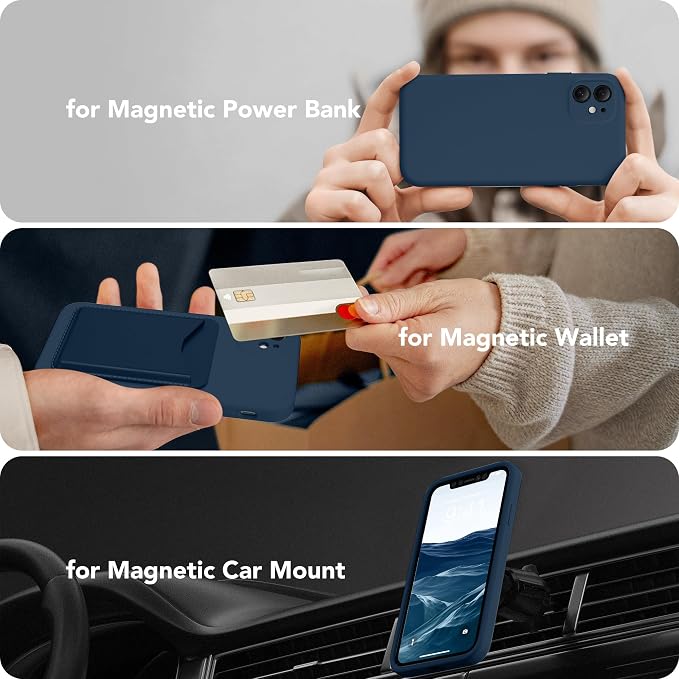 Magnetic for iPhone 11 Phone Case Silicone, Compatible