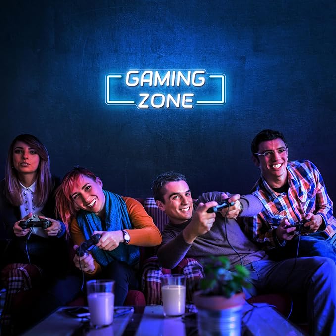 Kavaas Game Zone Neon Sign for Gameroom Wall Decor LED Light Signs