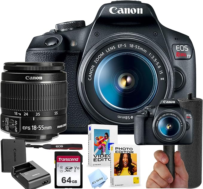 Canon EOS Rebel T7 DSLR Camera Bundle w/Canon EF-S 18-55mm f/3.5-5.6 is II Lens