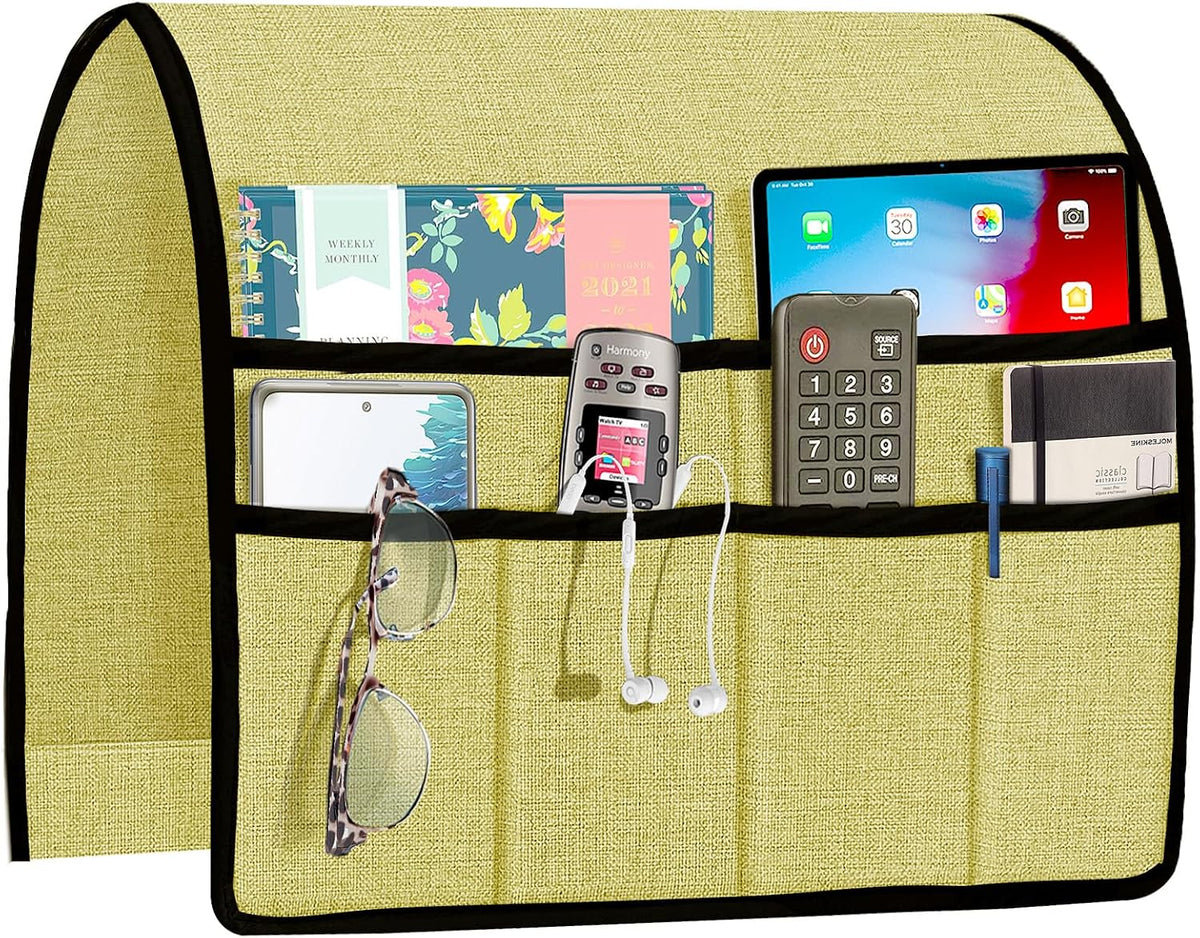 Joywell Remote Control Holder Armchair Caddy Armrest Organizer Yellow