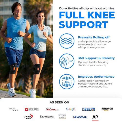 Modvel ELITE Knee Brace - Maximum Support for ACL & Meniscus Injury Recovery | Patella Gel Pads & Stabilizers