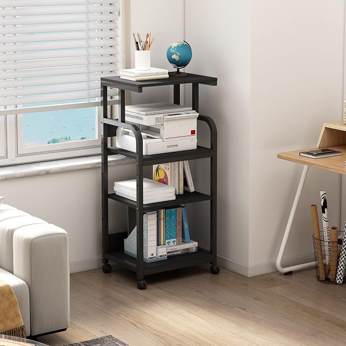 Fannova Printer Stand with Adjustable Shelf, 4 Tier Large Tall Printer Table
