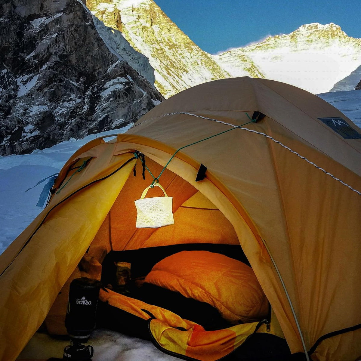 Solight Design SolarPuff Hybrid Solar Lantern - Collapsible LED Camping Light with Warm & Bright White Illumination, Waterproof & Rechargeable