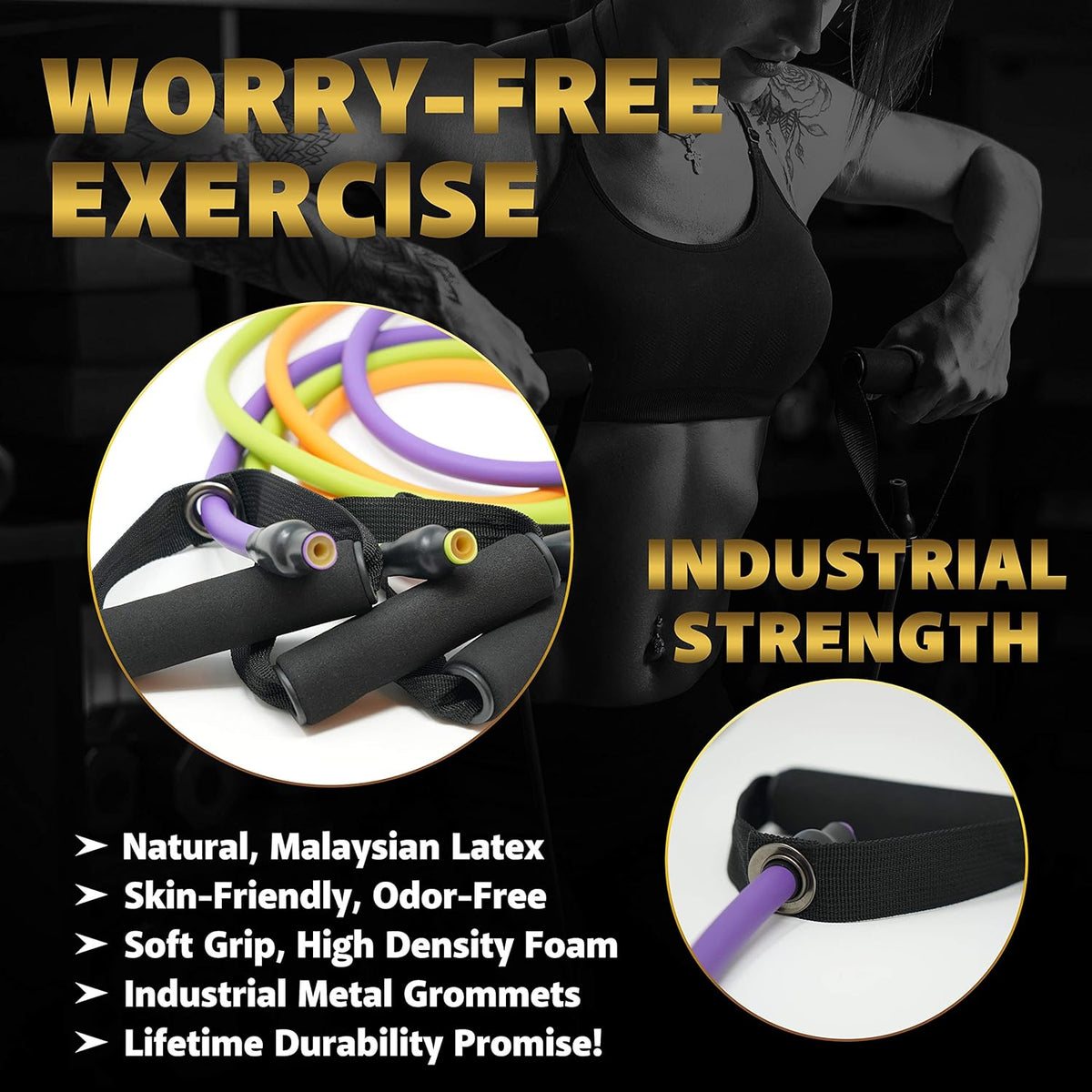 Skiennix Resistance Bands Set - Versatile Fitness Bands for Strength Training & Physical Therapy | Multi-Color Options