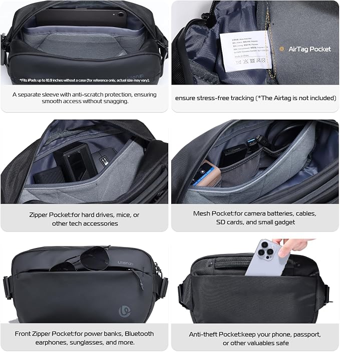 ULANZI Camera Sling Bag, Water-Resistant Camera Case