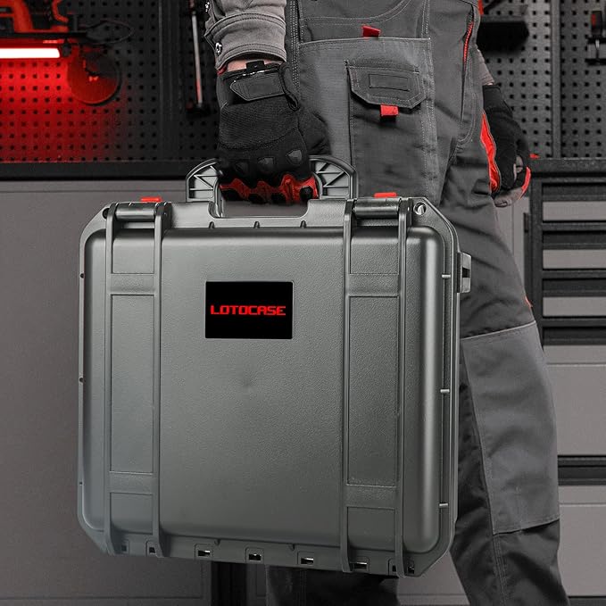 Case for Milwaukee M18 Impact and Torque Wrench - Waterproof Hard Tool Box for Milwaukee Set, Power Tool Combo Kit Bag for 18V 20V 2/1 3/4 3/8 Cordless Torque Wrenches/Battery (Case Only)