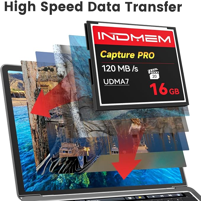 CF Card 16GB, CF Memory Card High Speed UDMA Camera Cards Designed