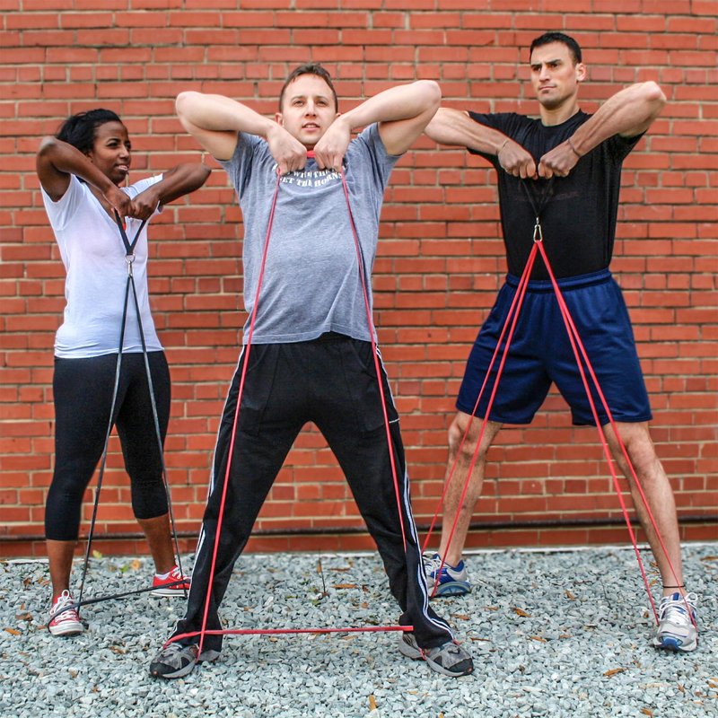 Rubberbanditz Resistance Bands Workout Kit (8 pcs) | Exercise Bands, Door Anchor, Handles, Carry Bag, Straps | Resistance Training, Physical Therapy (5-200lbs) | 1.5 lbs (0.7 kg) Standard Package