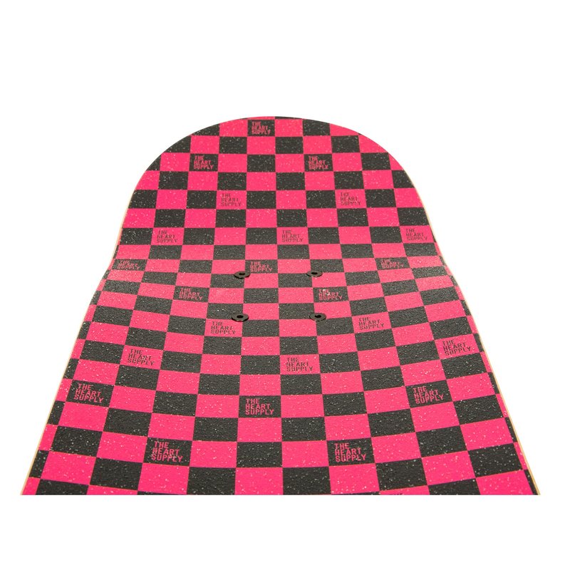 The Heart Supply Complete Skateboard Team Checkerboard 31.35" x 8.0" 7-Ply Maple Blend Construction Full concave, 54mm Wheels, Max Weight 220lbs