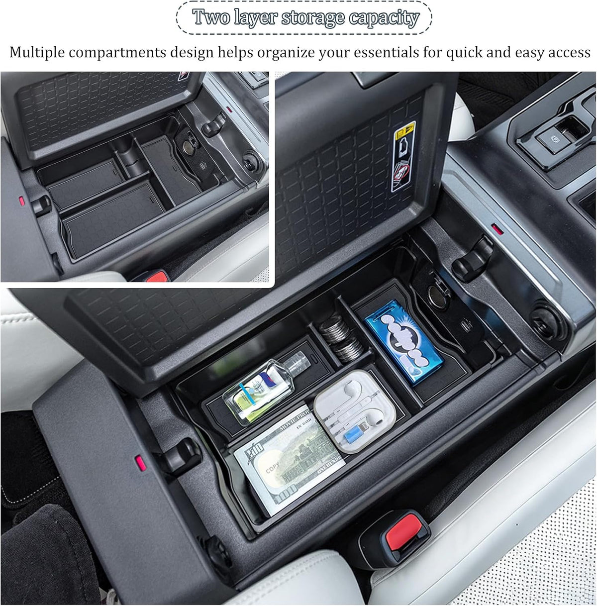 Center Console Organizer for Toyota RAV4 2026 Accessories Storage Tray