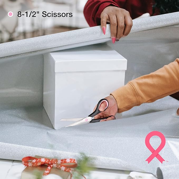 WORKPRO Pink Tool Kit, 263-Piece Home Repairing Tool Set with Wide Mouth Open Storage Bag, Household Tool Kit - Pink Ribbon
