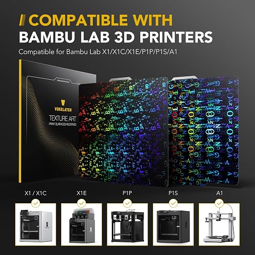 3D Printer Build Plate for Bambu Lab X1 X1C X1E P1P P1S A1, 3D Printer