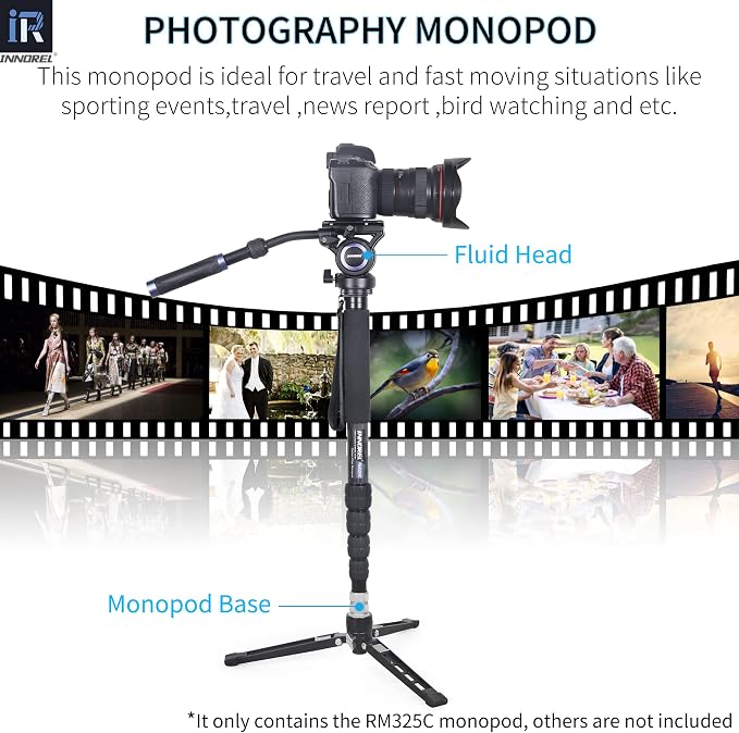 Carbon Fiber Camera Monopod INNOREL RM325C Professional Portable Compact