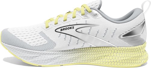 Brooks Women’s Levitate 6 Running Shoes - Lightweight Comfort in White/Oyster/Yellow - Size 5 Medium