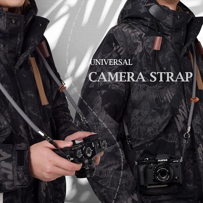 VOVMOEYA Nylon Braided Camera Rope Strap, Camera Neck Shoulder Strap
