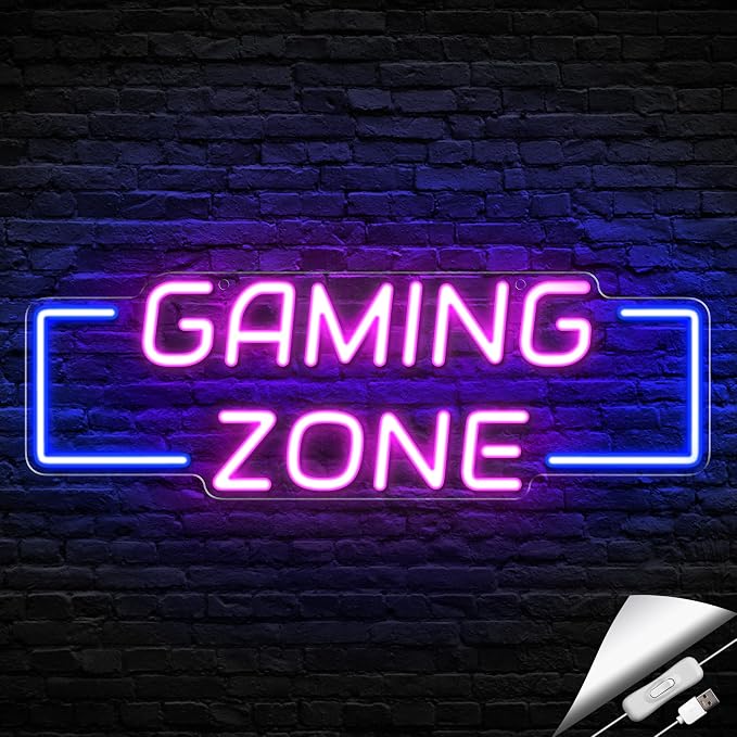 Kavaas Game Zone Neon Signs for Gaming Room Decor
