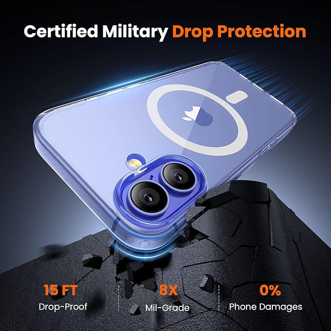 toushion 3 in 1 for iPhone 16 Case Clear