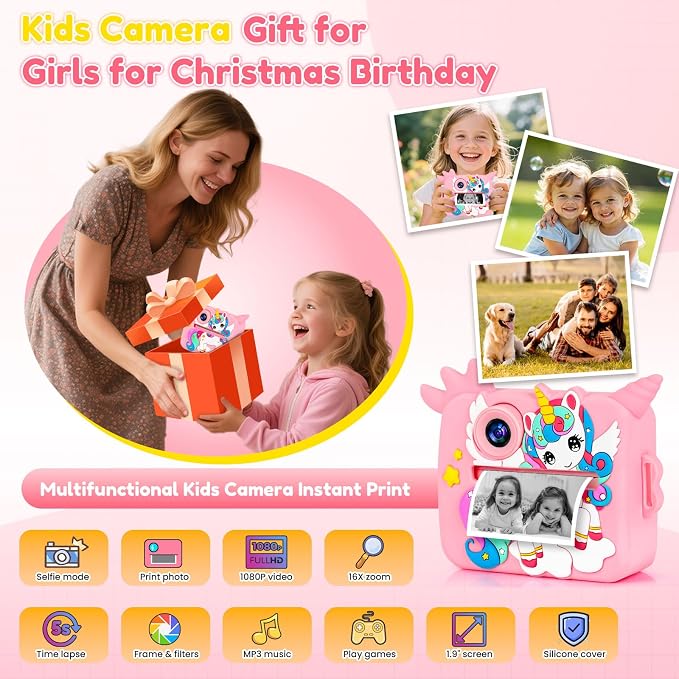 OTJ Kids Camera Instant Print for Girls Boys