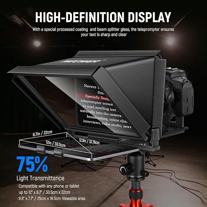 NEEWER X12 14 inch Aluminum Alloy Teleprompter