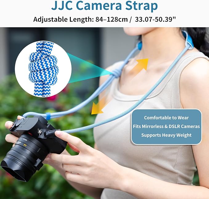 128cm Adjustable Vintage Braided Rope Camera Neck Shoulder Strap