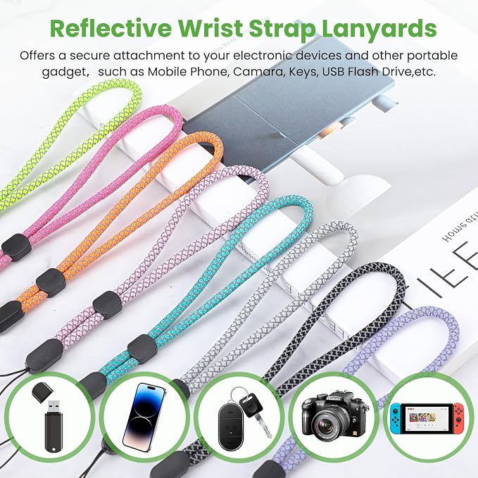 FrgKbTm Hand Wrist Strap Lanyard, Adjustable Nylon Colorful
