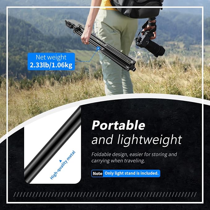 Neewer 6.23 Feet/190CM Aluminum Light Tripod Stands