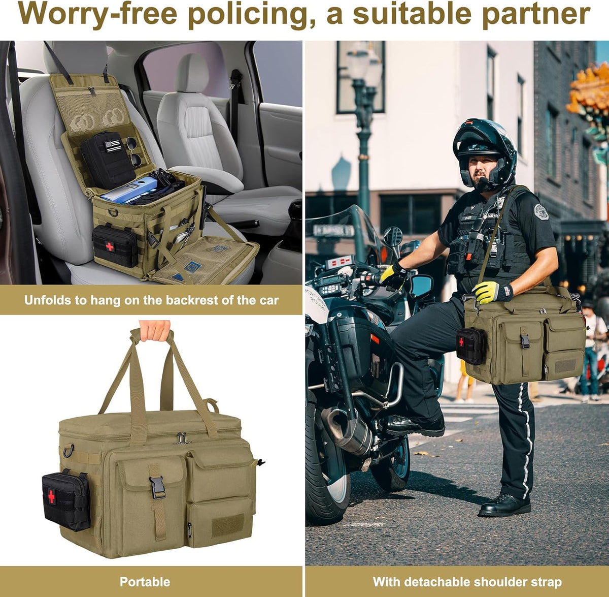 GDNasist Patrol Bag Law Enforcement Police Gear Police Officer Duty Bag