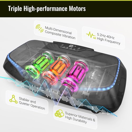 FLYBIRD Vibration Plate Exercise Machine - Adjustable Speed for Muscle Toning & Weight Loss | Full Body Workout