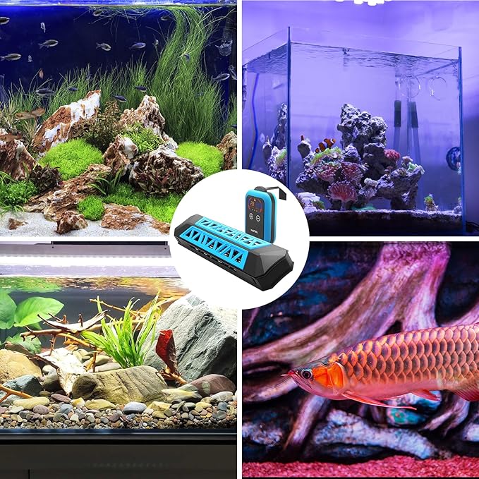 ＭagTool 100-1200W Aquarium Heater, Submersible Fish Tank Heater with Over-Temperature Protection and Automatic Power-Off Fish Heater with Digital Controller for Freshwater and Saltwater