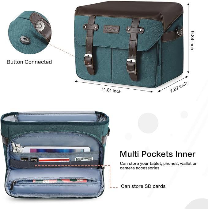 MOSISO Camera Case Crossbody Shoulder Messenger Bag, DSLR/SLR/Mirrorless