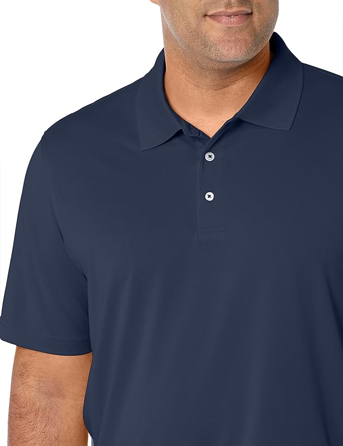 Amazon Essentials Mens Golf Polo Shirt, Moisture-Wicking Quick Dry, Short Sleeve