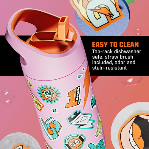 Gatorade Kids' Rookie Metal Water Bottle - 12oz Stainless Steel, Double-Wall Insulation, Vacuum Sealed
