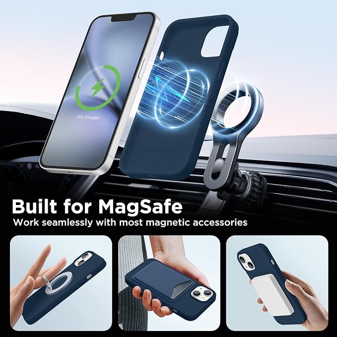 GolbinBox Magnetic for iPhone 13 Case & iPhone 14 Case, Compatible