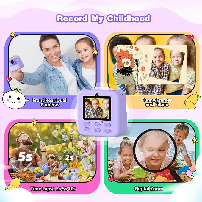 masterbee Kid Camera Instant Print Photo, Birthday Gifts