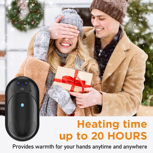 AI Hand Warmers - Rechargeable 6000mAh Electric Pocket Heater | 20-Hour Heating, 3 Levels, 2-in-1 Design