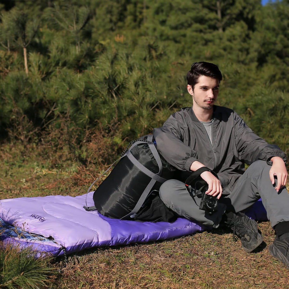 Skiennix Camping Sleeping Bag - 32℉ Cold Weather Warmth for Adults & Kids | 3-4 Season Travel Gear