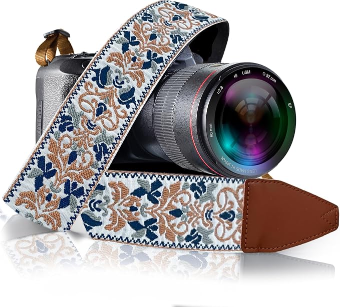Art Tribute Camera Strap For Photographers Padded Universal Fit Neck Shoulder &