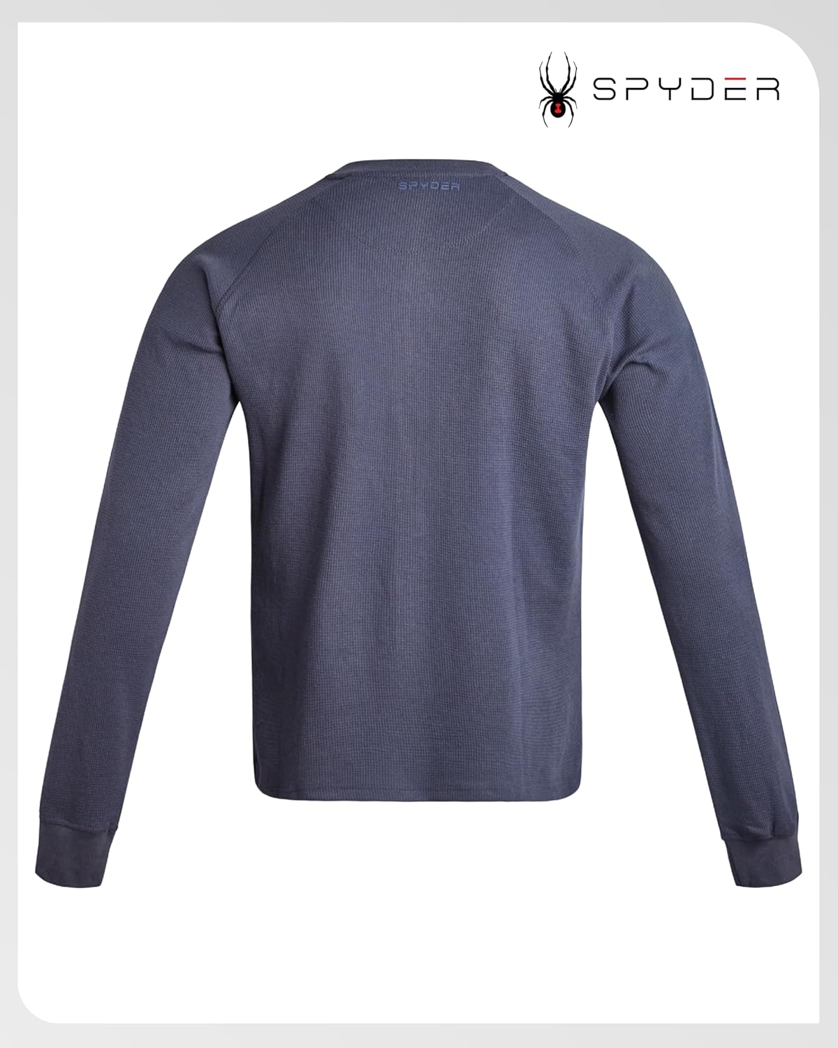 Spyder Men's Henley Shirts - Soft Cotton Blend Quick-Dry Long Sleeve Pullover | Moisture-Wicking Waffle Knit